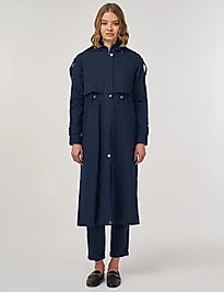 kapüşon detaylı trençkot